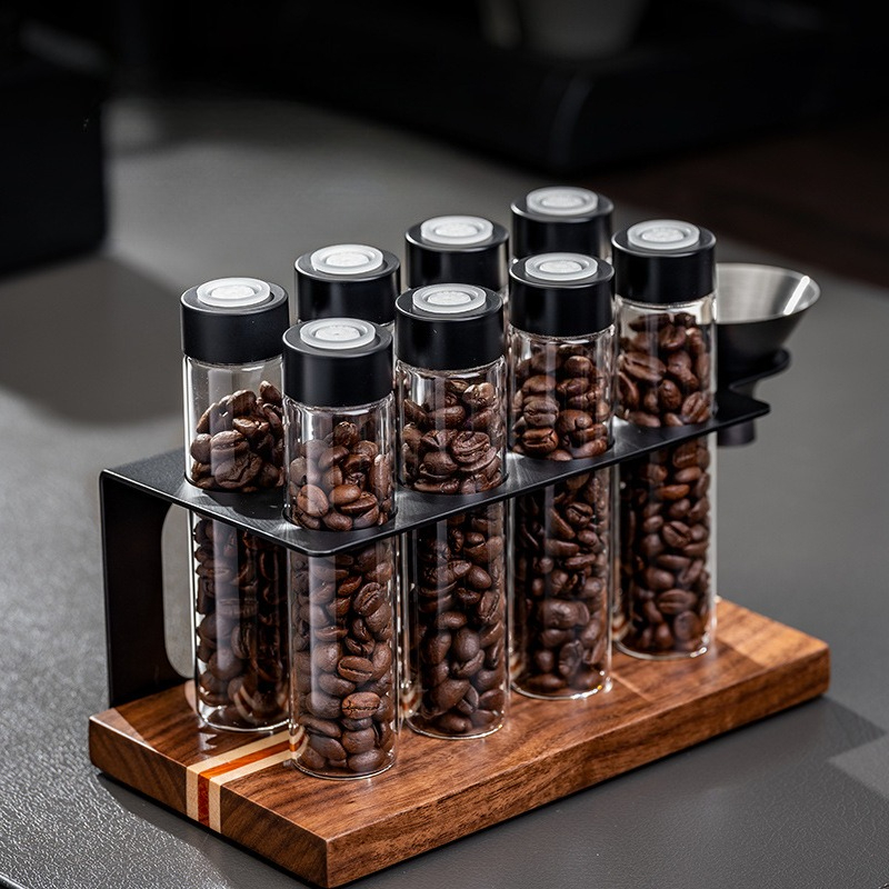 Słoiki szklane na kawy JUSTINL – Coffee Equipment Rack recenzja i cena