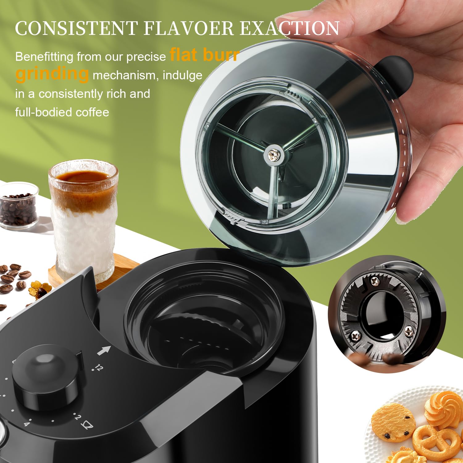 Automatyczny młynek do kawy Wa – Coffee Grinder Burr Flat recenzja i cena