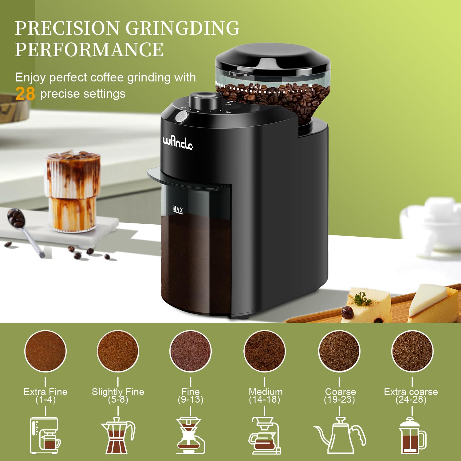Automatyczny młynek do kawy Wa – Coffee Grinder Burr Flat recenzja i cena