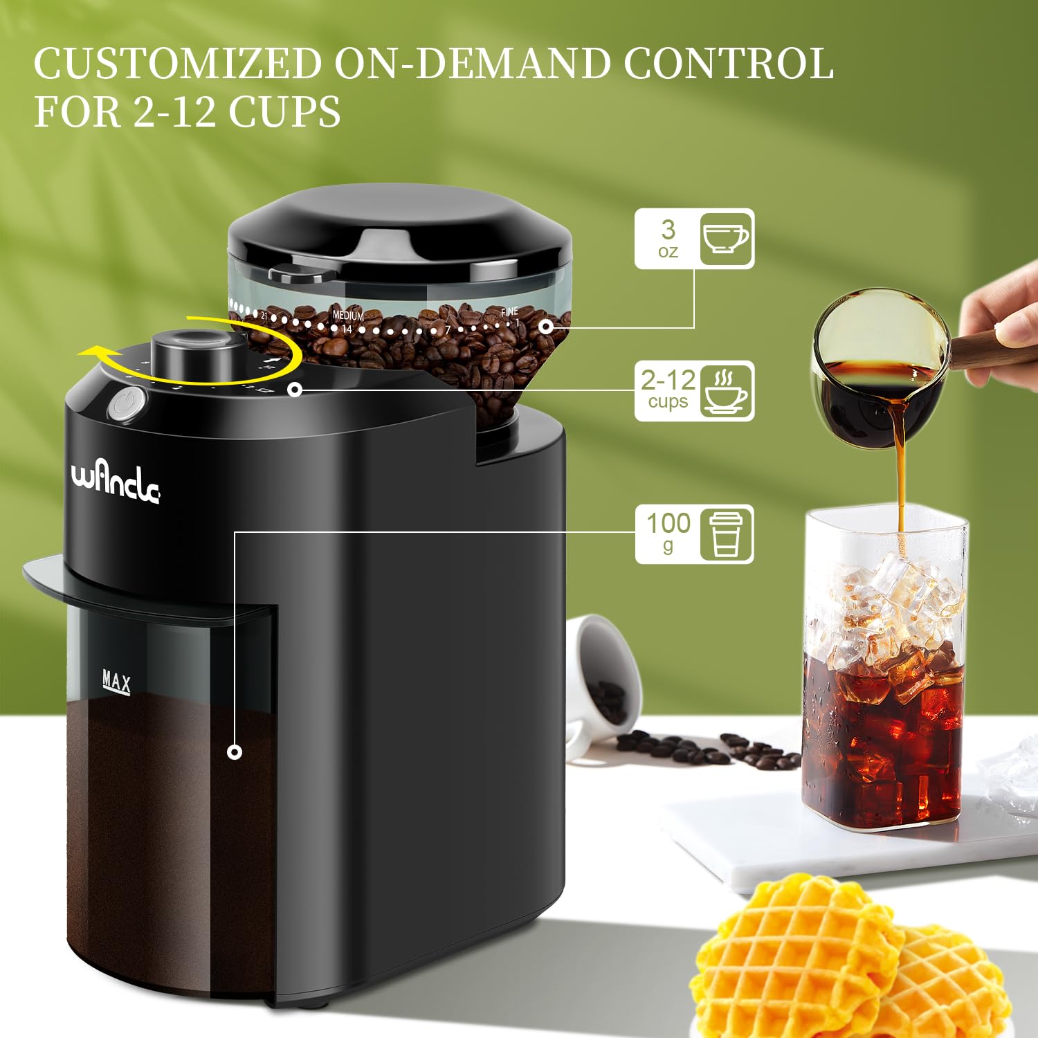 Automatyczny młynek do kawy Wa – Coffee Grinder Burr Flat recenzja i cena