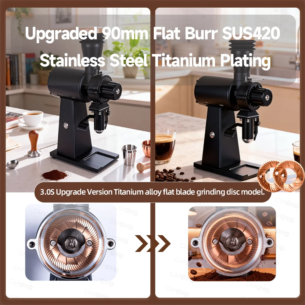 CAFOVO G290F Prosty Młynek do  – Coffee Grinder Burr Flat recenzja i cena